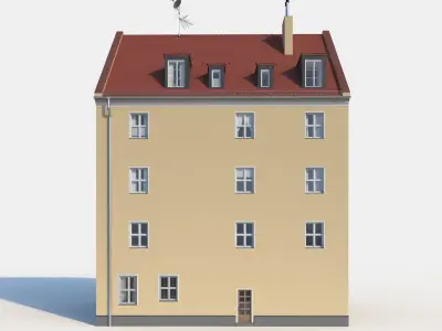Residential City Building - Row - 03 - Clean Facade 3D model