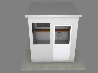 Guard Booth 3D model Low-poly 3D model