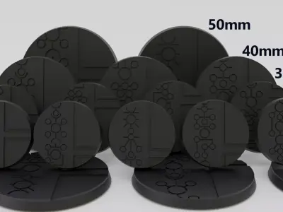 Cyber Lord Bases  3D print model