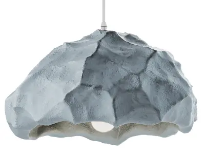 Hanging Pendant light rough rock resin 3D model