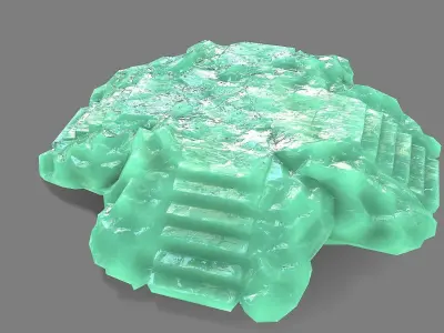 Staris Rock 09 Low-poly 3D model