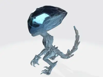 Crystal alien 3D model