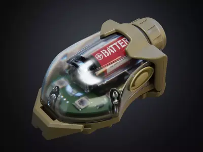 Tactical Helmet Manta Style Strobe Light high model 3D model