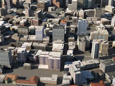 City 122 Low-poly 3D model