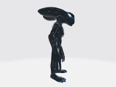 Black alien 3D model