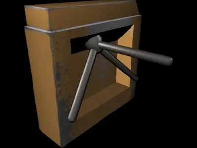 subway gate Low-poly 3D model