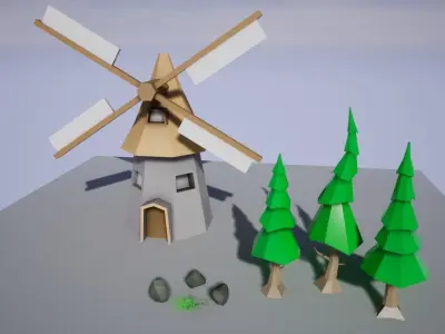 Stylized Environment Low Poly Pack - 1 Low-poly 3D model