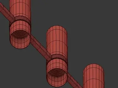 RAVELLE LINEAR CHANDELIER 3D model