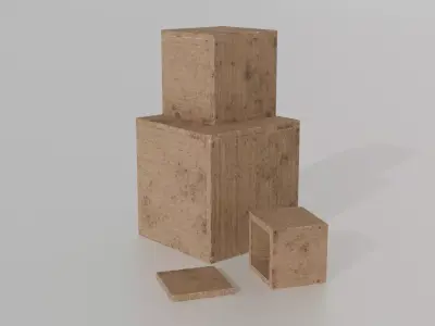Plywood boxes 3D model