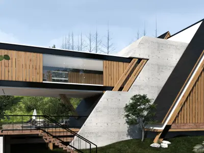 Forest House 02 - villa 3D model 3D model
