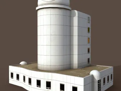 THEMIS Telescope Low-poly 3D model