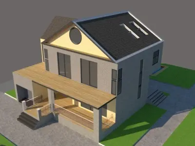 Contemporan House  3D print model