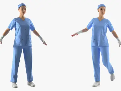  Rigged Doctors 3D Models Collection 2 