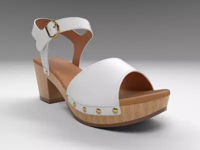 Anddreas Platform Block-Heel Sandals 3D Model model 3D model