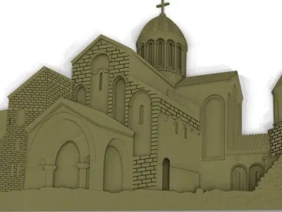 Architecture Cathedral Bagrati Kutaisi 3D print model