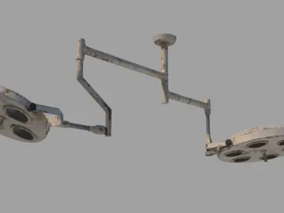 Surgical lighting Low-poly 3D model