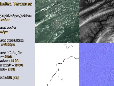 Sanzhou China City Landscape 3D Model 3D model