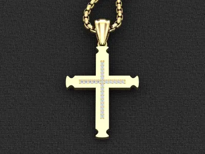 Cross Light Gold 3CP085 3DM STL 3D model