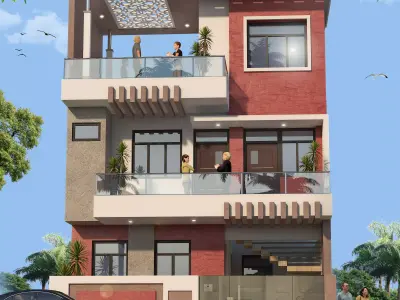 VILLA HOUSE 3D model 35