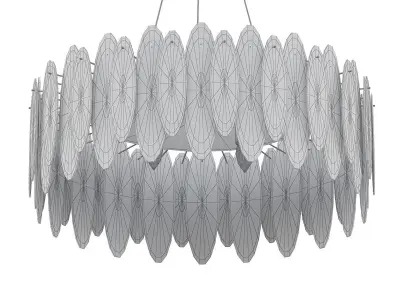 RISSA R pendant light made of paper 3D model