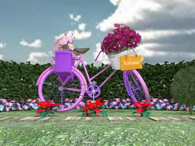 Garden Bicycle 50s 3D model