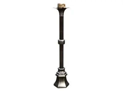 Medieval Torch Low-poly 3D model 17