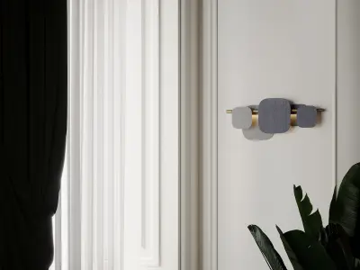 Huilu Wall Sconce L1195 by Blond Belysning 3D model