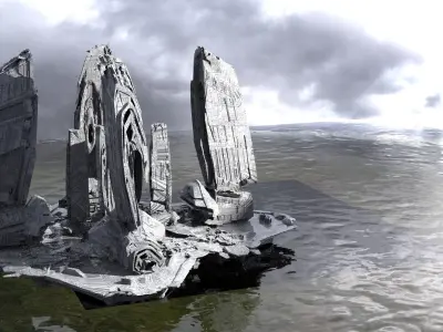 Halo Forerunner Energy structure 3D model