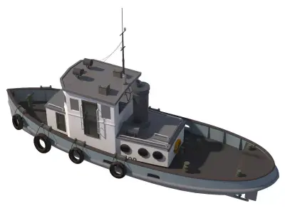 Tug boat harbour edition 3D model