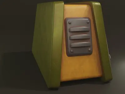 Rusty Radio Low-poly 3D model