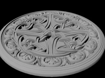 rosette celtic medallion 3D model