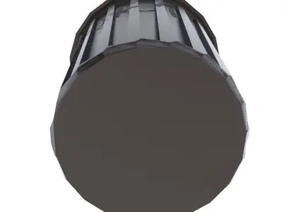 Trashcan trash can with graffiti 3D model