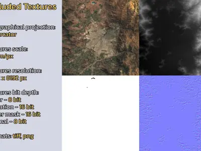 Santiago Chile City Landscape 3D Model 3D model