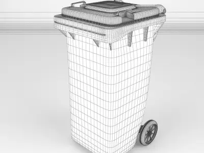 Plastic Wheeled Bin 3D model