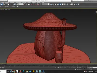 Mushroom house 3D model buy