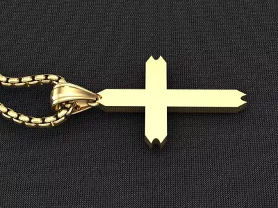 Cross Light Gold 3CP050 3DM STL 3D model