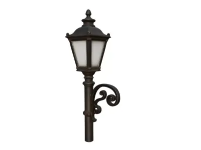 Free Vintage Street Light High Detail Classic Metal Lamp Post Free low-poly 3D model
