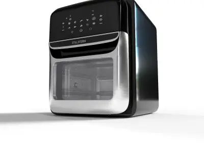 Stillstern Airfryer interior and exterior with tray attachments 3D model