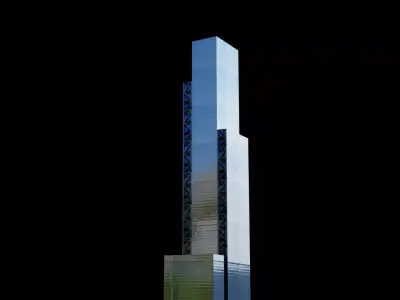 3 World Trade Center - NYC Low-poly 3D model
