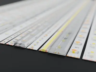 Collection of 25 LED Stripes 3D model