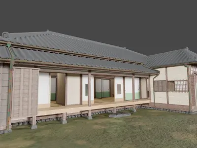 Japanese famous writer house in early 20C 3D model