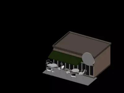 coffee shop Free 3D model