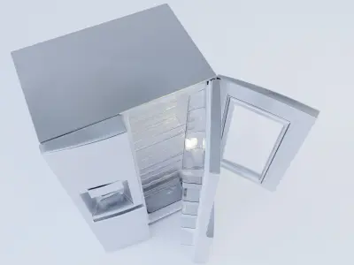 double door lg fridge 3D model