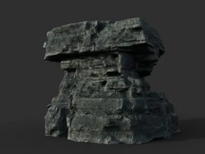 Low poly Layered Rock Collection 210120 Low-poly 3D model
