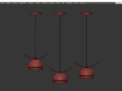 WENDY reindeer pendant lamp Low-poly 3D model