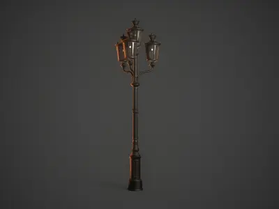 Classical Street Lamp 3D model