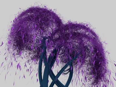 Fantasy alien tree - sci-fi vegetation for space environment  3D model