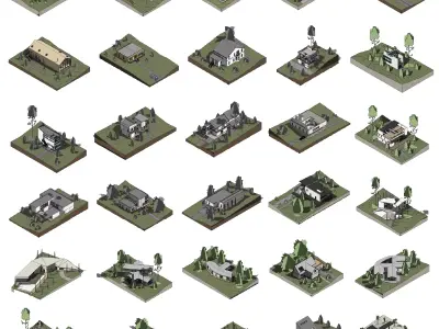 30 Houses pack - Revit 3D model