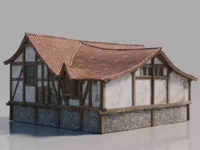 3000 Medieval Game Assets Vol1-Inspired by The Witcher 3 Low-poly 3D model