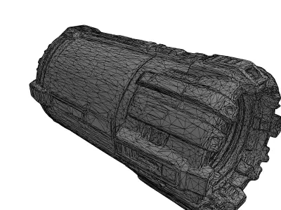 SciFi Spaceship Viewport Window Low-poly 3D model